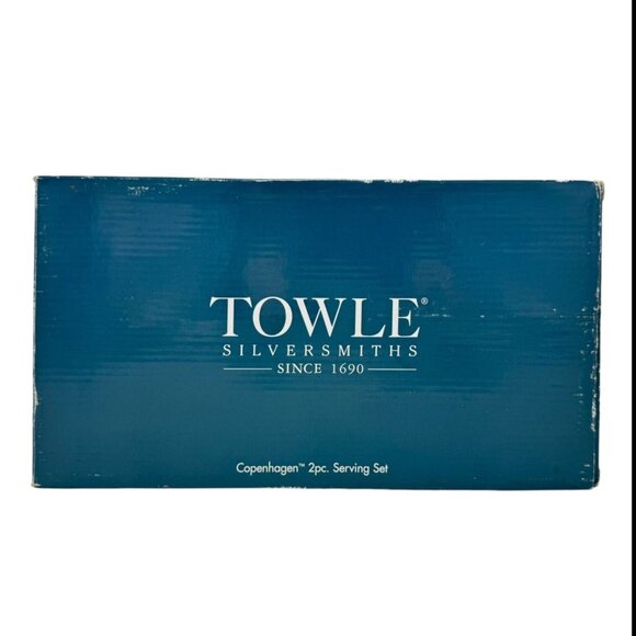 Towle Silversmiths Copenhagen 2-Pc‎ Serving Set Stainless Steel Flatware Holiday - Picture 7 of 7